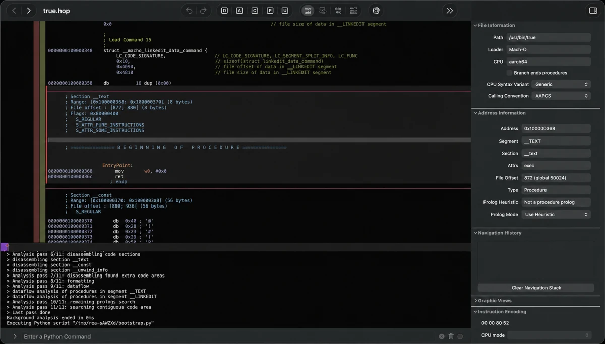 morluto/rea — REA native binary analysis workspace