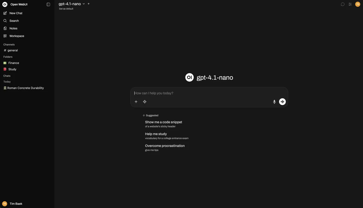 open-webui/open-webui — Repository demo